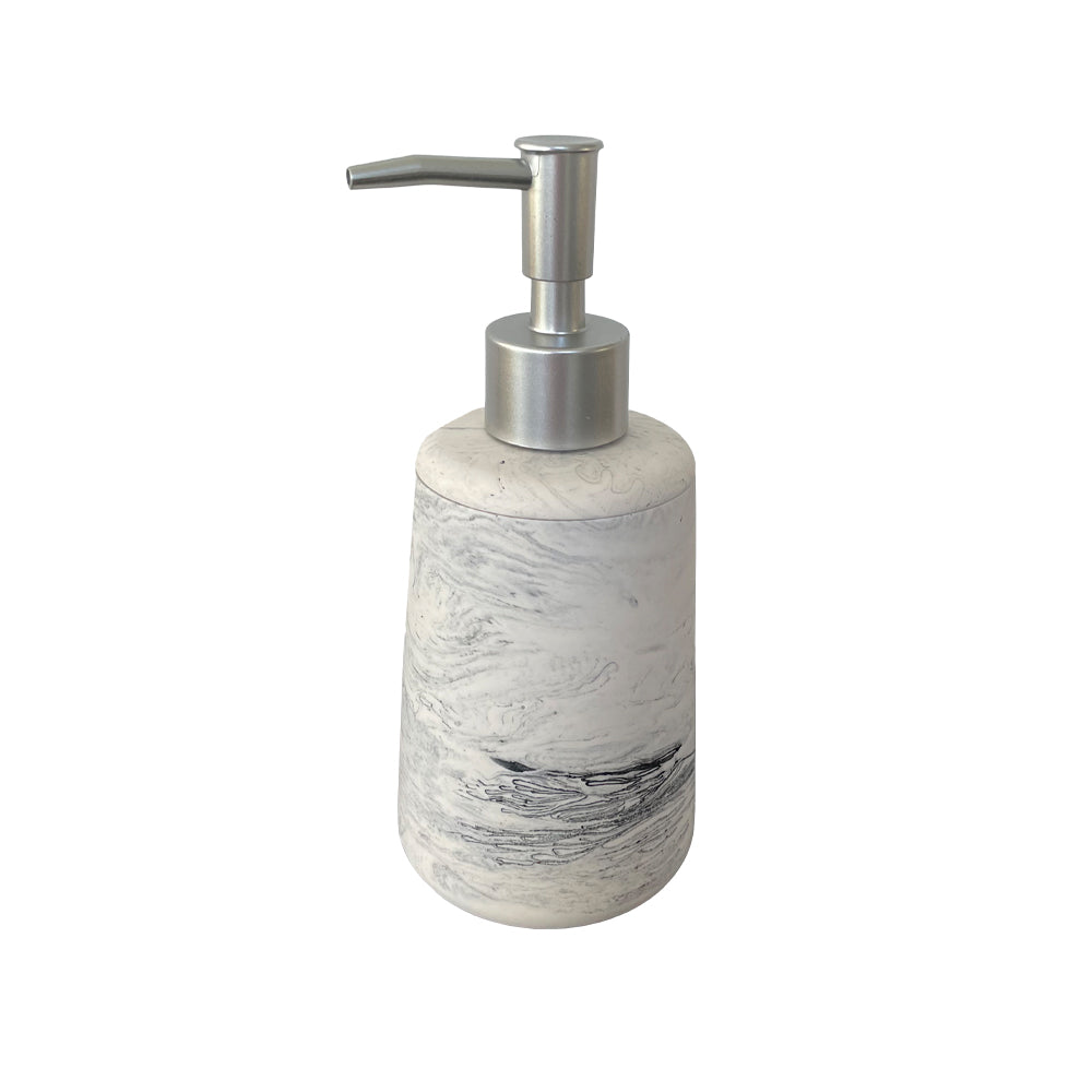 Silicone mould soap pump cylinder including pump