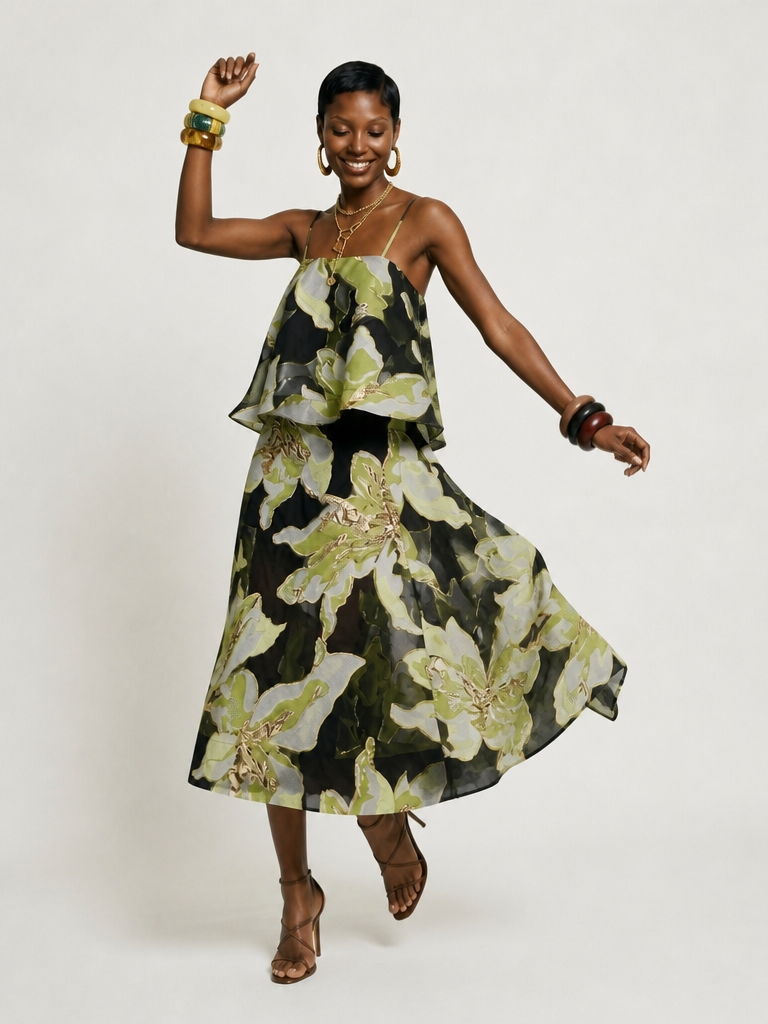 Divine Printed Maxi Dress