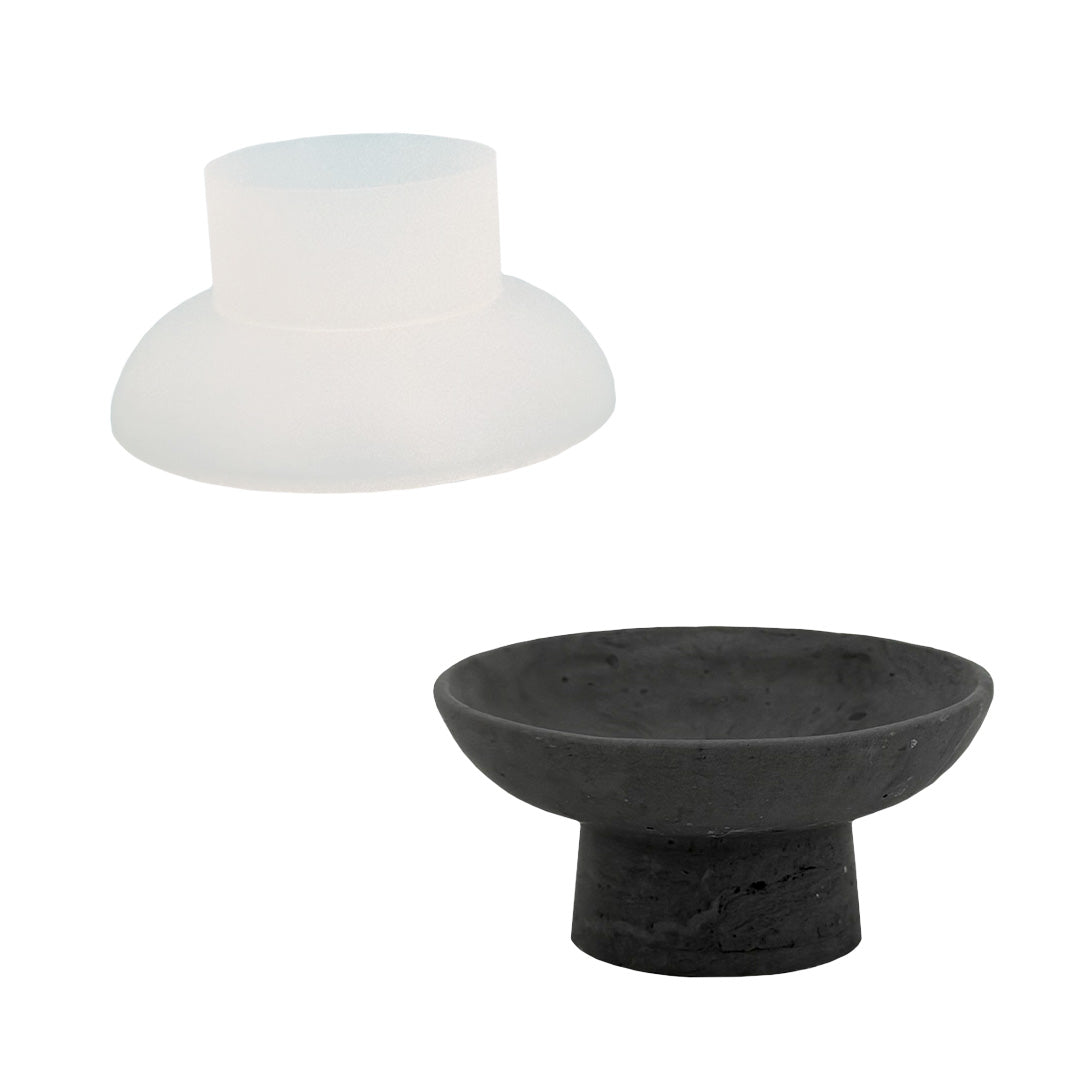 Silicone mould round bowl with foot