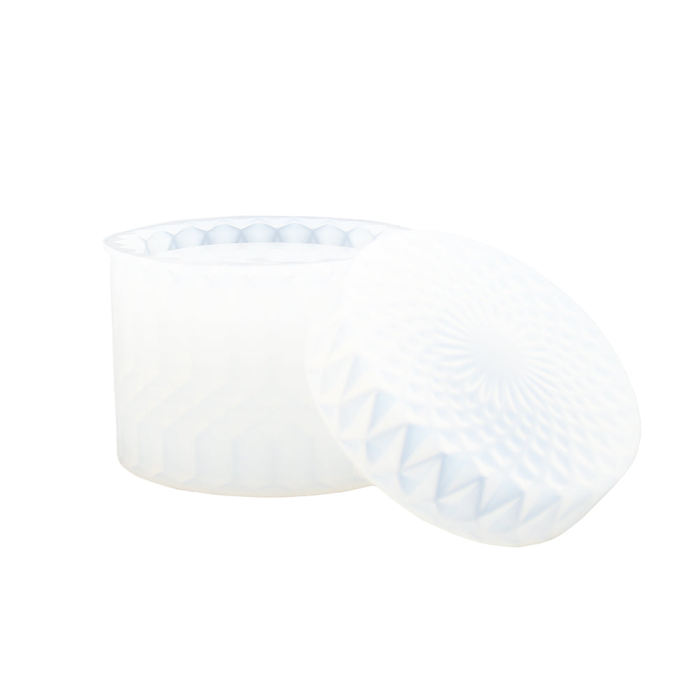 Silicone mould candle box with lid
