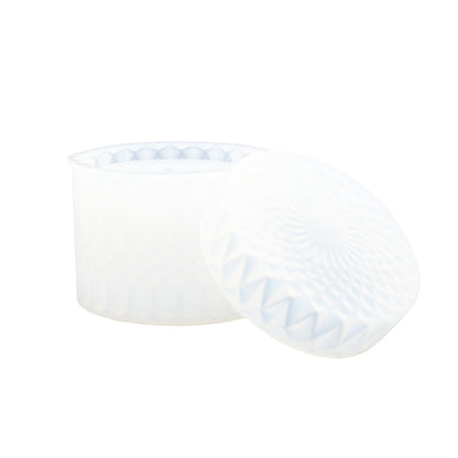 Silicone mould candle box with lid