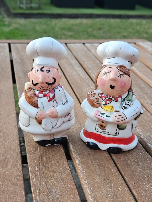 Vintage Koch-Salz-und-Pfefferstreuer-Set