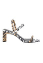 Palmito Animal Print Calf Leather Sandals – 6.5cm Block Heel