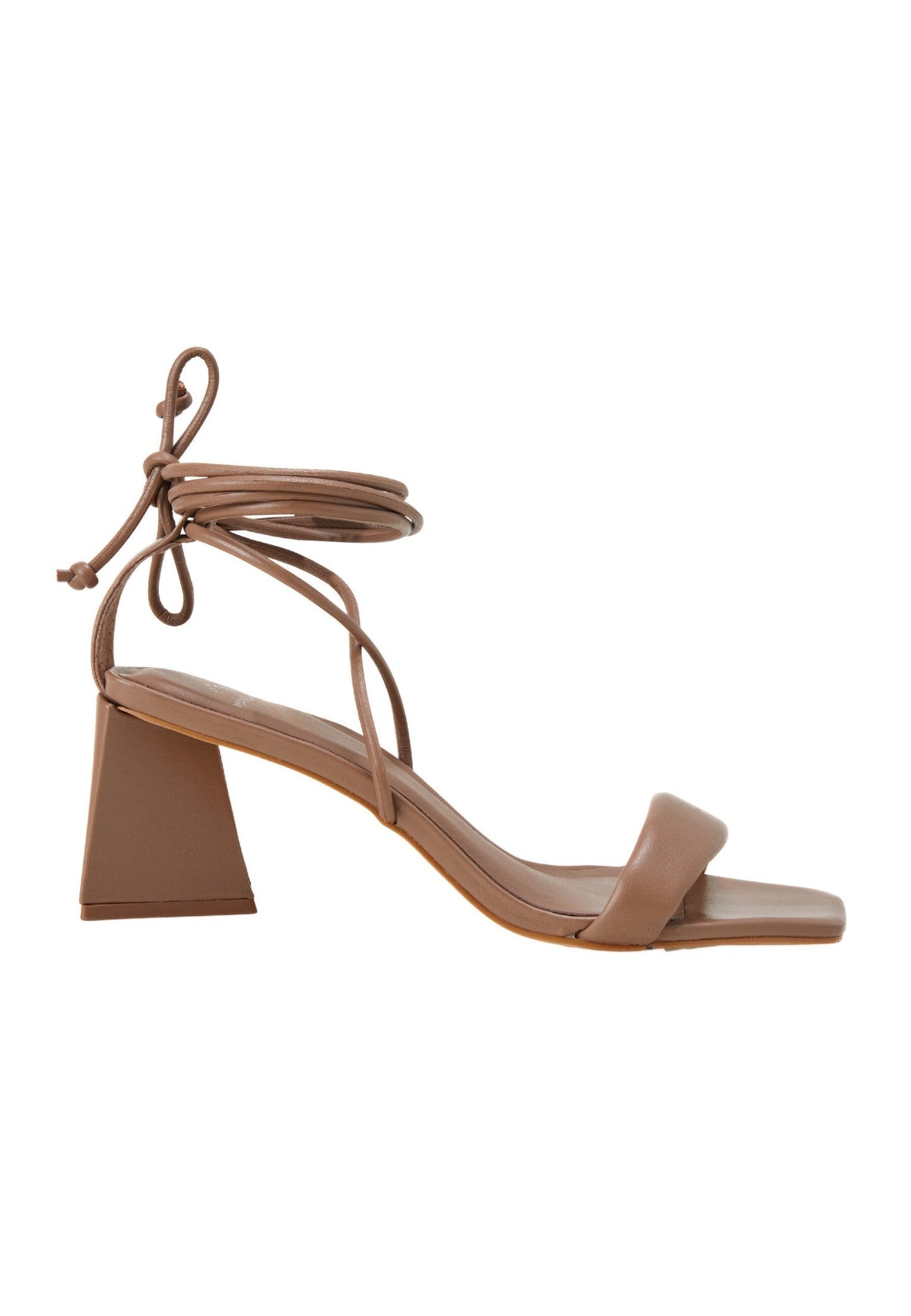 Caúna Calf Chocolat Leather Strappy Sandals – 6.5cm Block Heel