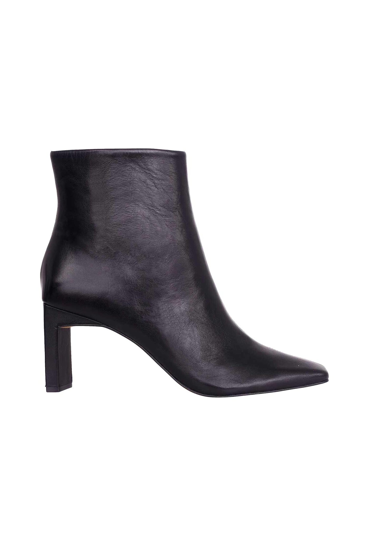 Senna Goat Black Leather Boots – Block Heel