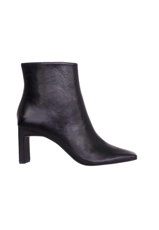 Senna Goat Black Leather Boots – Block Heel