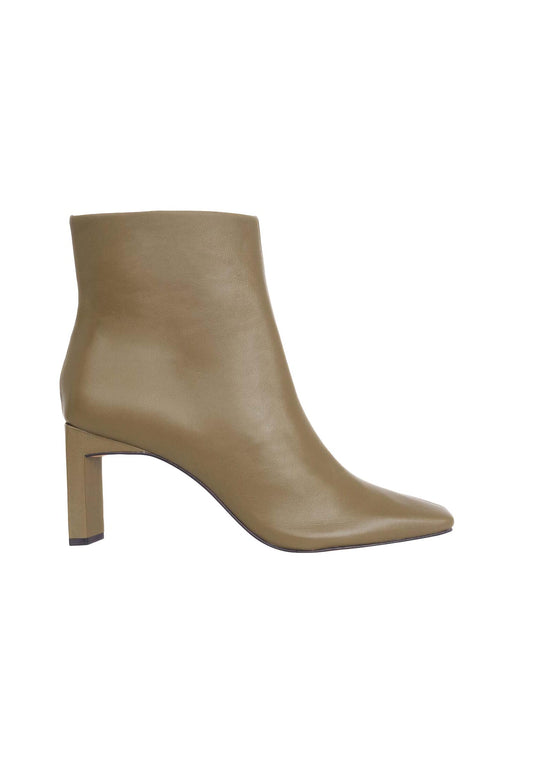 Senna Goat Olive Leather Boots – Block Heel