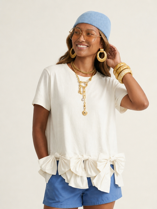 Worthy Bow Ruffle T-shirt