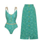 Vibrant Ruffle Floral Bikini Set