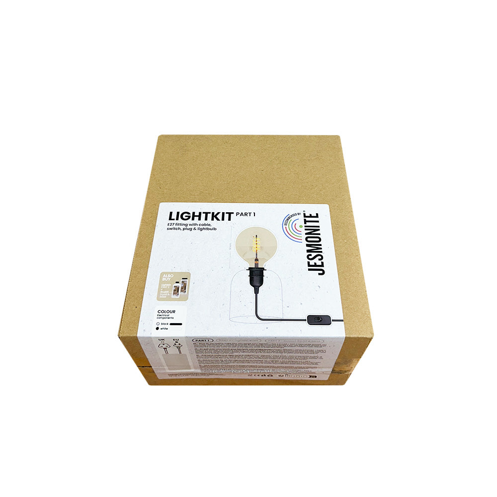 Lamp cable with switch UK E27 1.8 m black